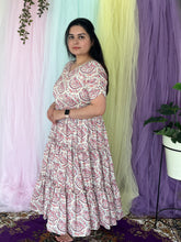 Satin printed midi